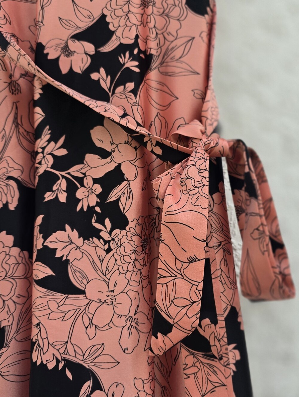 Tea Gardens Rusty Rose Floral Print Satin Maxi Dress Size Xs - Picture 7 of 9